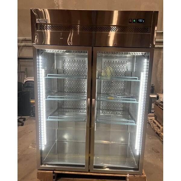 Scratch and Dent Avantco Z2-R-GHC 54" Glass Door Stainless Steel Reach-In Refrigerator