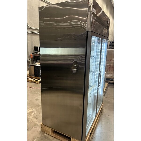 Scratch and Dent Avantco Z2-R-GHC 54" Glass Door Stainless Steel Reach-In Refrigerator