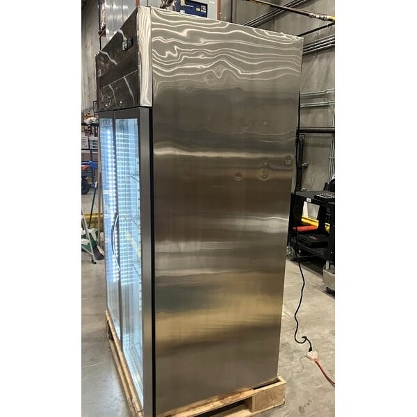 Scratch and Dent Avantco Z2-R-GHC 54" Glass Door Stainless Steel Reach-In Refrigerator