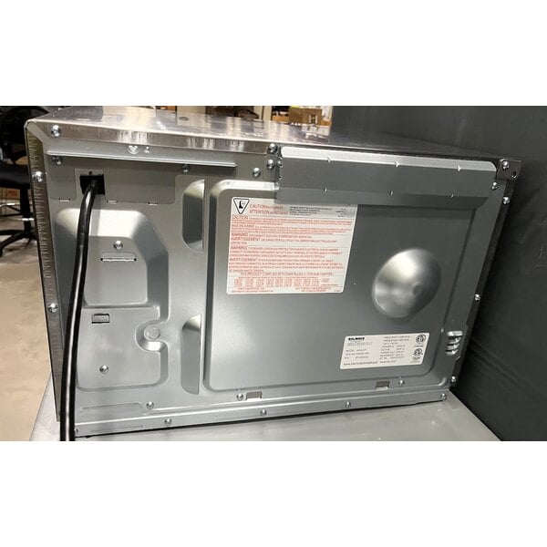 Scratch and Dent Solwave Ameri-Series SWA12T Medium-Duty Stainless Steel Commercial Microwave with Push Button Controls - 120V, 1,200W