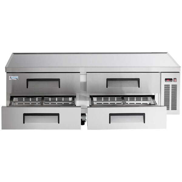 Scratch and Dent Avantco CBE-72-HC 72" 4 Drawer Refrigerated Chef Base