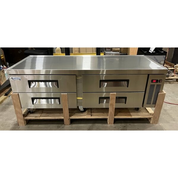 Scratch and Dent Avantco CBE-72-HC 72" 4 Drawer Refrigerated Chef Base