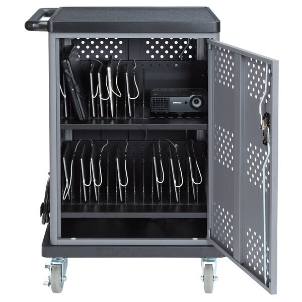 Scratch and Dent Oklahoma Sound DCC Black and Charcoal Duet Charging Cart