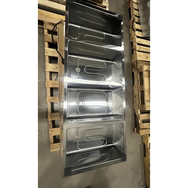 Scratch and Dent Avantco STE-4SA Four Pan Open Well Electric Steam Table with Undershelf - 120V, 2000W