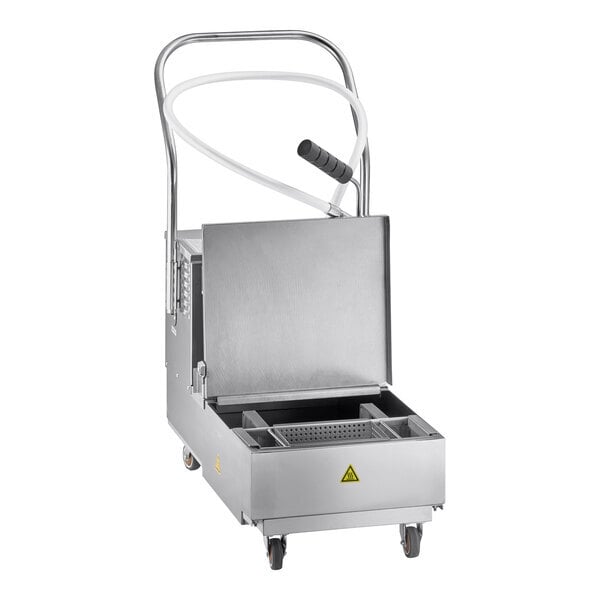 Scratch and Dent Fryclone OF-55 55 lb. Low-Profile Portable Fryer Oil Filter Machine with 2-Way Pump - 120V