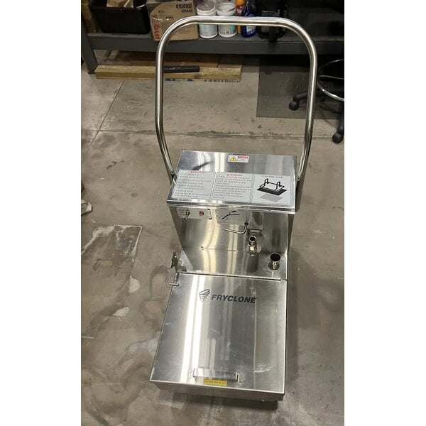 Scratch and Dent Fryclone OF-55 55 lb. Low-Profile Portable Fryer Oil Filter Machine with 2-Way Pump - 120V