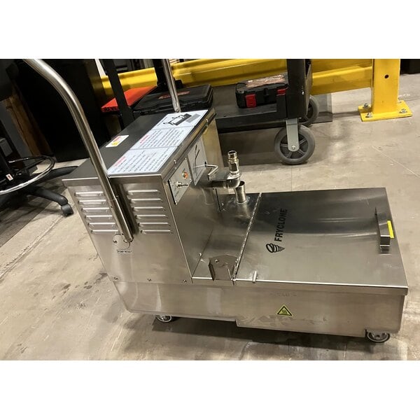 Scratch and Dent Fryclone OF-55 55 lb. Low-Profile Portable Fryer Oil Filter Machine with 2-Way Pump - 120V