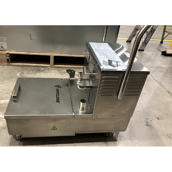 Scratch and Dent Fryclone OF-55 55 lb. Low-Profile Portable Fryer Oil Filter Machine with 2-Way Pump - 120V