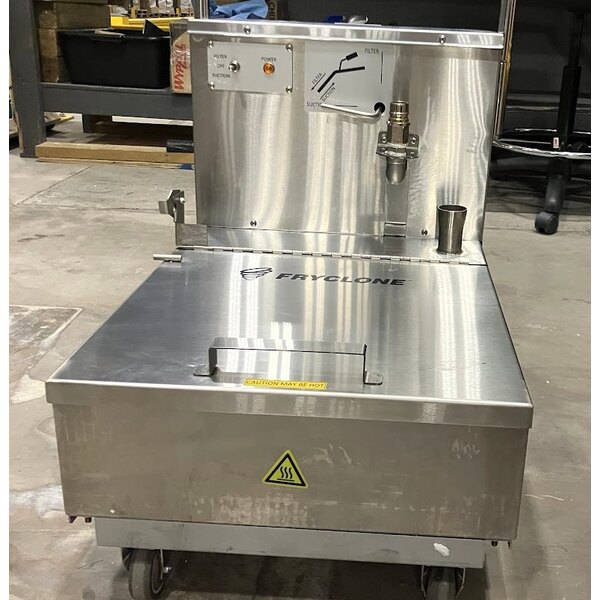 Scratch and Dent Fryclone OF-55 55 lb. Low-Profile Portable Fryer Oil Filter Machine with 2-Way Pump - 120V