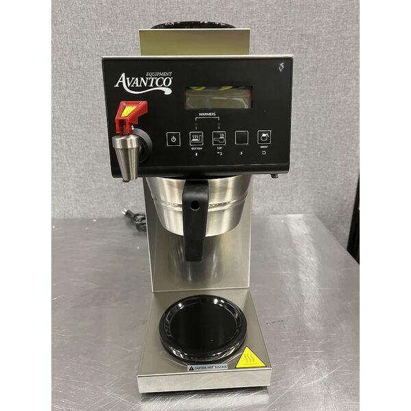 Scratch and Dent Avantco CMAD2 Digital Automatic Coffee Maker with 1 Upper and 1 Lower Decanter
