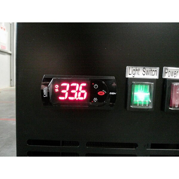 Scratch and Dent Avantco UDD-60-HC (2) Triple Tap Shallow Depth Kegerator Beer Dispenser - Black, (2) 1/2 Keg Capacity