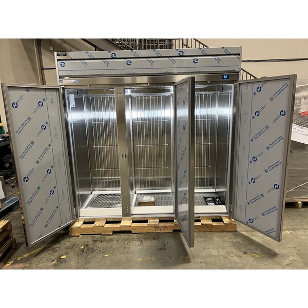 Scratch and Dent Beverage-Air HFPS3HC-1S Horizon Series 78" 3 Door Top Mounted Reach-In Freezer