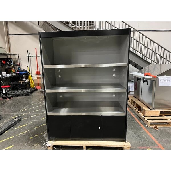 Scratch and Dent All State Manufacturing 49" x 23 1/4" x 72" Condiment Stand with Triple Shelf AS493-6-N/L