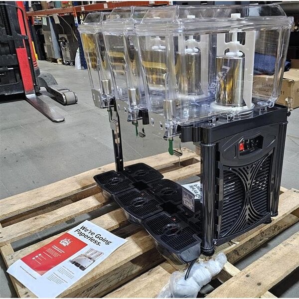 Scratch and Dent Carnival King RBD3G3 Triple 3 Gallon Bowl Refrigerated Beverage Dispenser - 120V