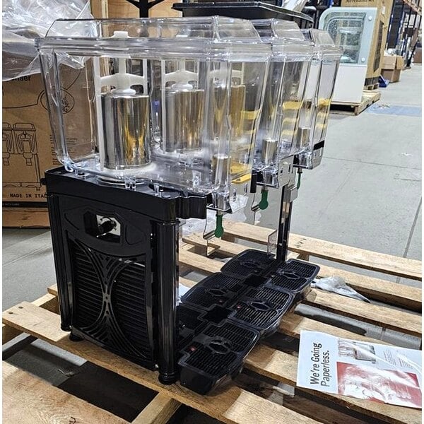 Scratch and Dent Carnival King RBD3G3 Triple 3 Gallon Bowl Refrigerated Beverage Dispenser - 120V