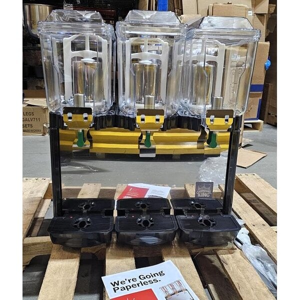 Scratch and Dent Carnival King RBD3G3 Triple 3 Gallon Bowl Refrigerated Beverage Dispenser - 120V