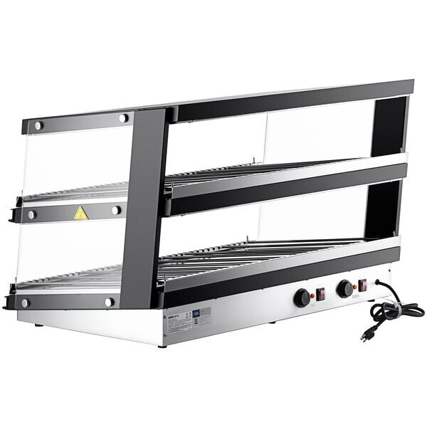 Scratch and Dent ServIt OAM-121D 42" Full Service Slanted 2-Shelf Countertop Heated Display Merchandiser - 1860W, 120V