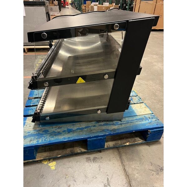 Scratch and Dent ServIt OAM-121D 42" Full Service Slanted 2-Shelf Countertop Heated Display Merchandiser - 1860W, 120V