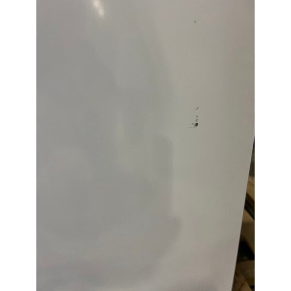 Scratch and Dent Galaxy GDN-5 16 9/16" White Swing Glass Door Merchandiser Refrigerator with Red, White, and Blue LED Lighting