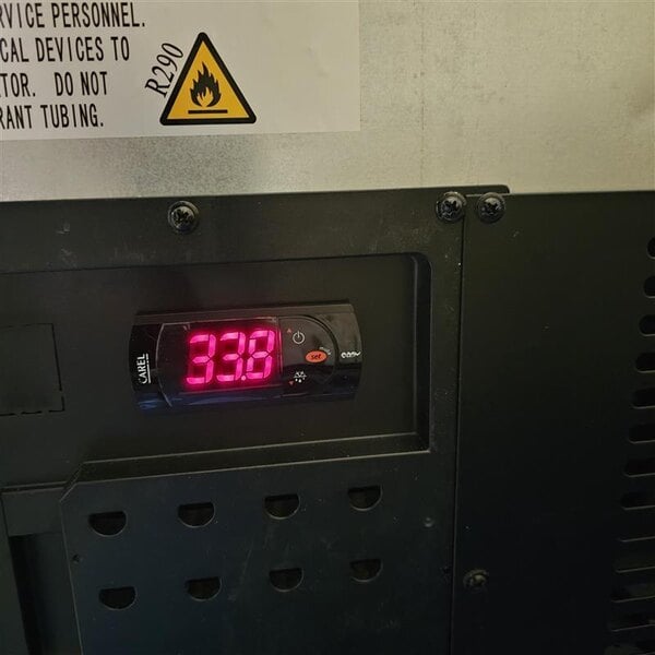 Scratch and Dent Avantco SS-WT-60R-HC 60" Two Door Stainless Steel ADA Height Worktop Refrigerator with 3 1/2" Backsplash