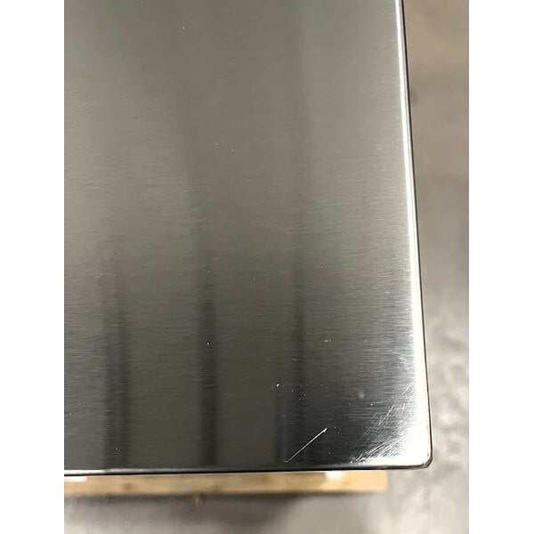 Scratch and Dent Avantco UBB-3G-HC 69" Black Counter Height Glass Door Back Bar Refrigerator with LED Lighting