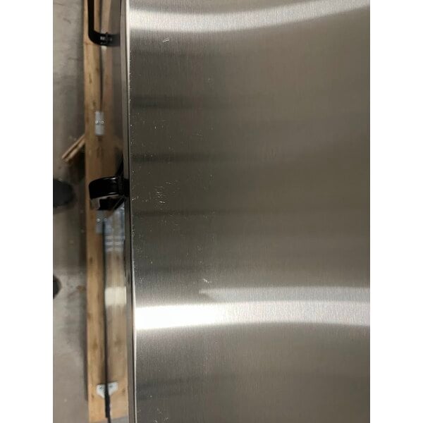 Scratch and Dent Avantco UBB-3G-HC 69" Black Counter Height Glass Door Back Bar Refrigerator with LED Lighting