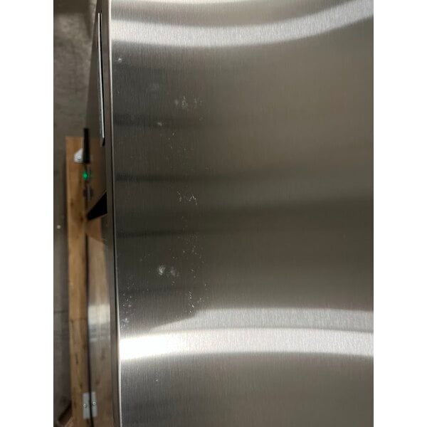 Scratch and Dent Avantco UBB-3G-HC 69" Black Counter Height Glass Door Back Bar Refrigerator with LED Lighting