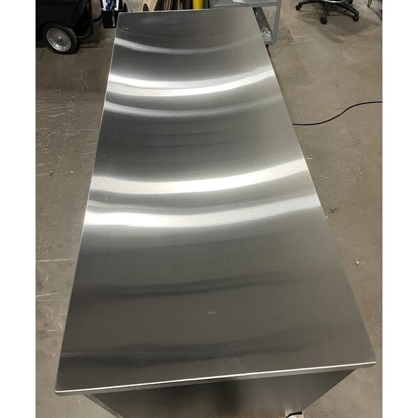 Scratch and Dent Avantco UBB-3G-HC 69" Black Counter Height Glass Door Back Bar Refrigerator with LED Lighting