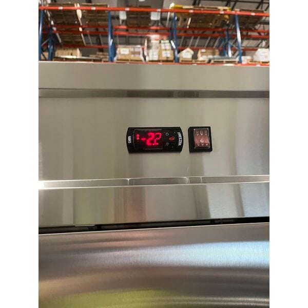 Scratch and Dent Avantco SS-3F-HC 81 5/16" Stainless Steel Solid Door Reach-In Freezer