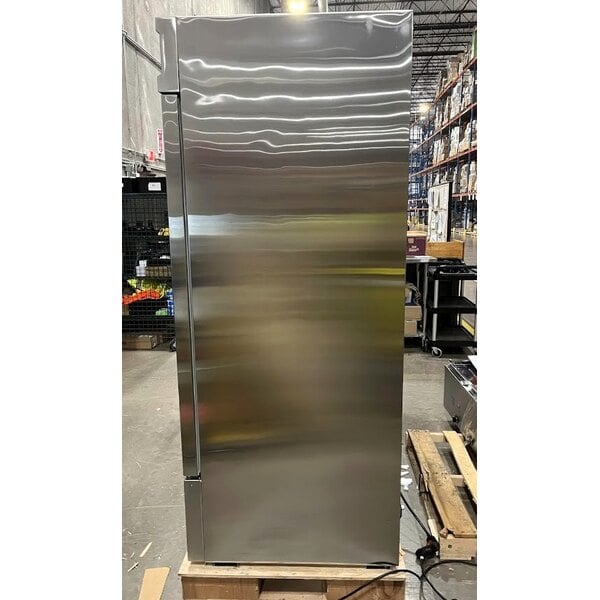 Scratch and Dent Avantco SS-3F-HC 81 5/16" Stainless Steel Solid Door Reach-In Freezer