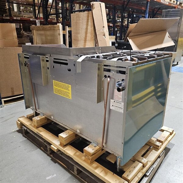 Scratch and Dent Garland G60-4G36RR Liquid Propane 4 Burner 60" Range with 36" Griddle and 2 Standard Ovens - 262,000 BTU