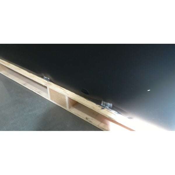 Scratch and Dent Avantco UBB-72-HC 73" Black Counter Height Narrow Solid Door Back Bar Refrigerator with LED Lighting