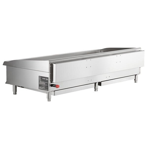 Scratch and Dent Cooking Performance Group GTU-CPG-60-N Ultra Series 60" Chrome Plated Natural Gas 5-Burner Countertop Griddle - 150,000 BTU