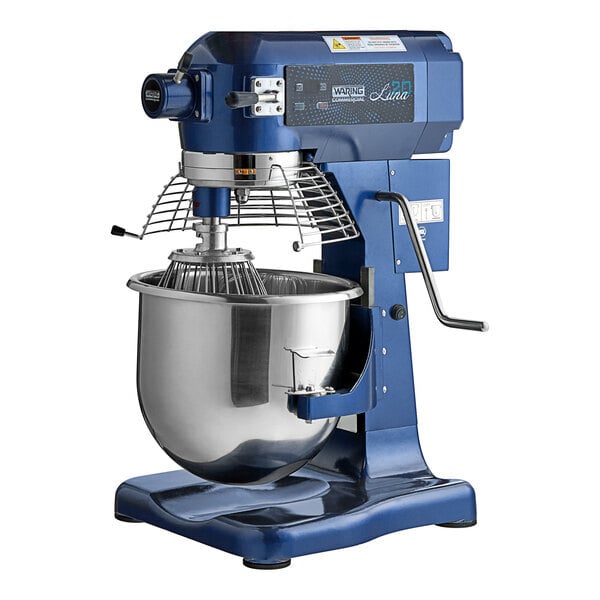 Scratch and Dent Waring Luna WSM20LT 20 Qt. Planetary Stand Mixer with Guard, Timer, and Standard Accessories - 120V, 1 hp