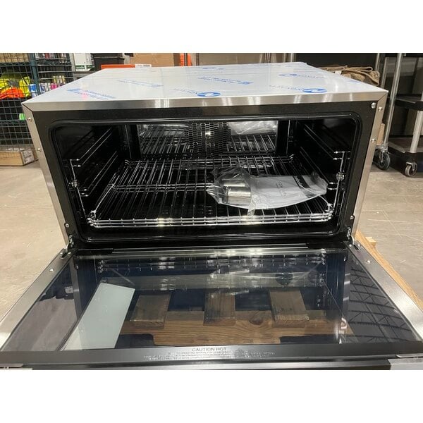Scratch and Dent Moffat E27M3-T Turbofan Single Deck Full Size Electric Convection Oven with Mechanical Controls - 220-240V, 1 Phase, 4.7 kW