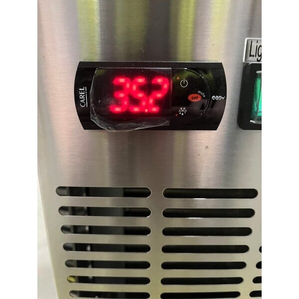 Scratch and Dent Avantco UBB-60S-GT-S 60" Stainless Steel Underbar Height Narrow Sliding Glass Door Back Bar Refrigerator with Galvanized Top and LED Lighting