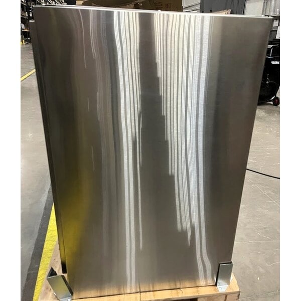 Scratch and Dent Avantco UBB-60S-GT-S 60" Stainless Steel Underbar Height Narrow Sliding Glass Door Back Bar Refrigerator with Galvanized Top and LED Lighting