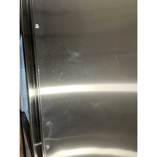 Scratch and Dent Avantco UBB-60S-GT-S 60" Stainless Steel Underbar Height Narrow Sliding Glass Door Back Bar Refrigerator with Galvanized Top and LED Lighting