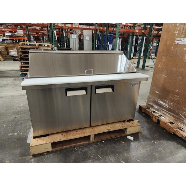 Scratch and Dent Avantco APT-60M-HC 60" 2 Door Mega Top Refrigerated Sandwich Prep Table