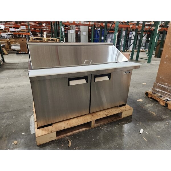 Scratch and Dent Avantco APT-60M-HC 60" 2 Door Mega Top Refrigerated Sandwich Prep Table