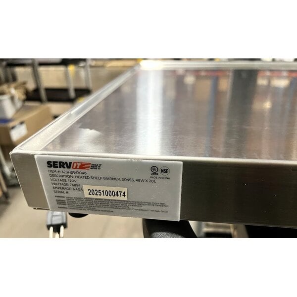 Scratch and Dent ServIt ENSSW4820 48" Stainless Steel Heated Shelf Warmer - 768W, 120V