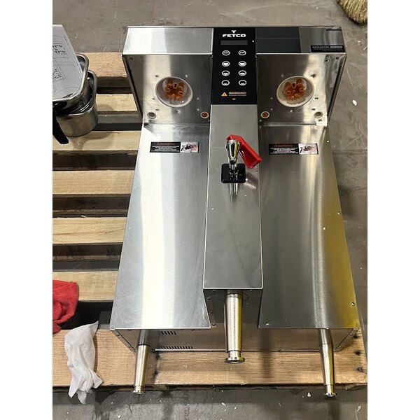 Scratch and Dent Fetco CBS-1242 Plus Series Twin Automatic Digital Coffee Brewer With Metal Brew Basket - 208/240V, 4600W