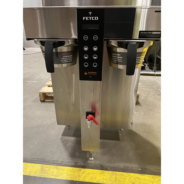 Scratch and Dent Fetco CBS-1242 Plus Series Twin Automatic Digital Coffee Brewer With Metal Brew Basket - 208/240V, 4600W