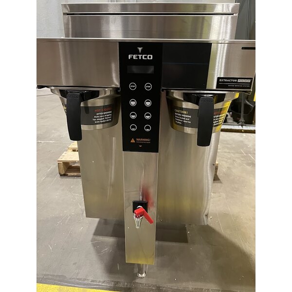 Scratch and Dent Fetco CBS-1242 Plus Series Twin Automatic Digital Coffee Brewer With Metal Brew Basket - 208/240V, 4600W