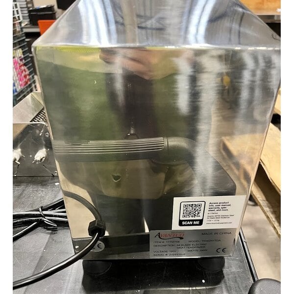 Scratch and Dent Avantco MT64 Stainless Steel 64 Blade Meat Tenderizer with 3/8" Meat Stripper Attachment - 115V, 1/2 hp