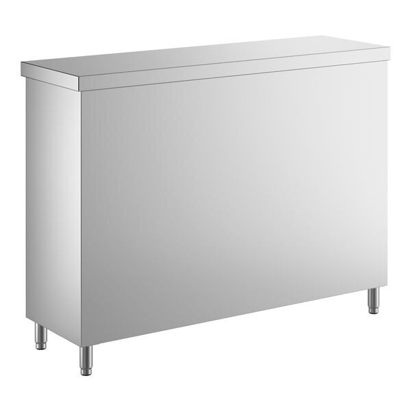 Scratch and Dent Regency DROF-1548-318 15" x 48" 18 Gauge Type 304 Stainless Steel Dish Cabinet with Adjustable Midshelf