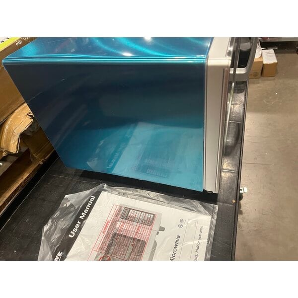 Scratch and Dent Solwave EM025FJT-S0SA00 Stainless Steel Commercial Microwave with Push Button Controls - 120V, 1000W