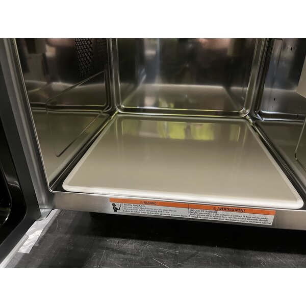 Scratch and Dent Solwave EM025FJT-S0SA00 Stainless Steel Commercial Microwave with Push Button Controls - 120V, 1000W