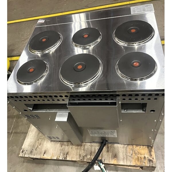 Scratch and Dent Cooking Performance Group ER36-240-1 36" 6-Burner Electric Range with Standard Oven - 240V, 1 Phase