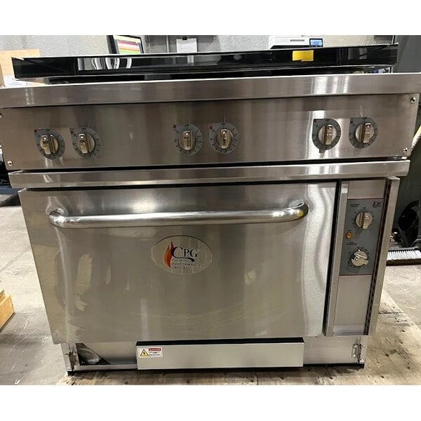 Scratch and Dent Cooking Performance Group ER36-240-1 36" 6-Burner Electric Range with Standard Oven - 240V, 1 Phase
